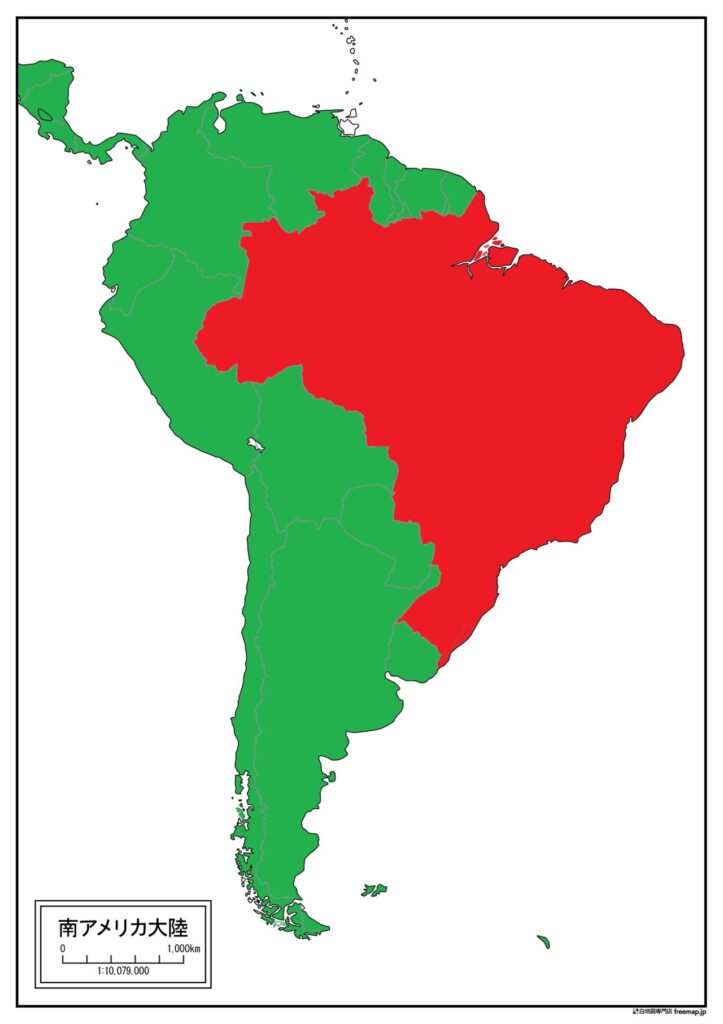 ブラジルの地図